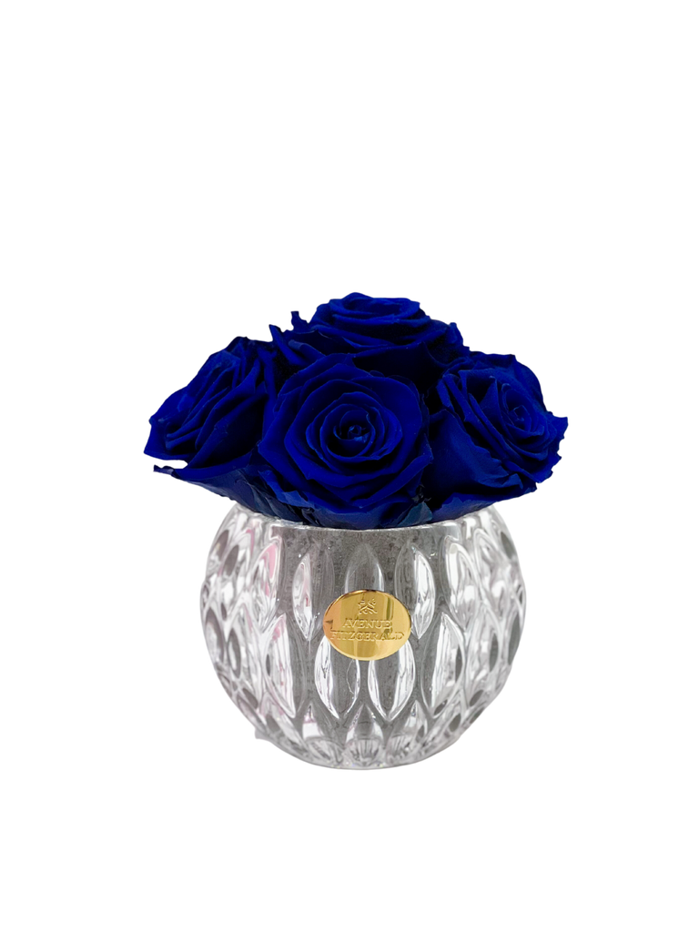 Clear Vase Blue